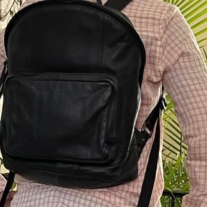 Black Leather Backpack